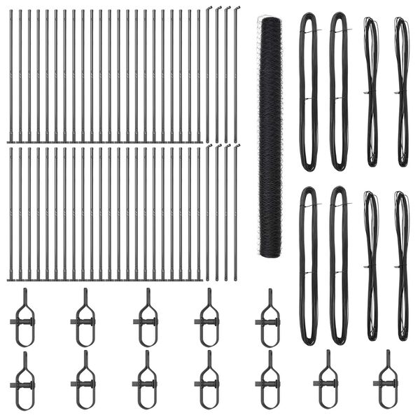 vidaXL Stup za ogradu Siva 100 x 1,5 m (mreza 50 mm) Čelik i PVC