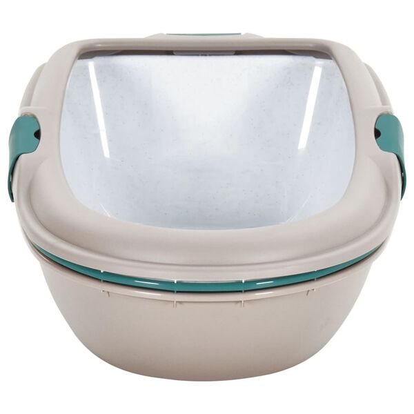 vidaXL Posuda za mačji pijesak smeđe-bijela 69,5 x 47 x 26 cm od PP-a