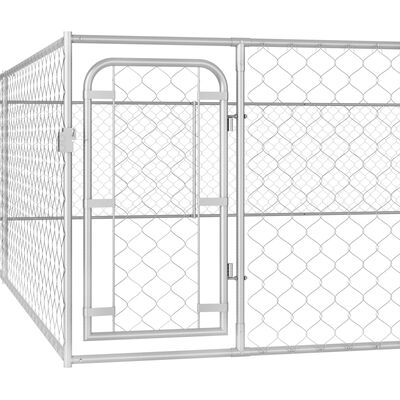 vidaXL Vanjski kavez za pse od pocinčanog čelika 6 x 6 x 1 m