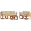 vidaXL Set vanjskih sofa 6 kom. Prirodna i bež