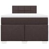 vidaXL Krevet box spring s madracem tamnosmeđi 120 x 190 cm od tkanine
