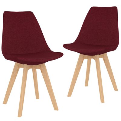 vidaXL Blagovaonske stolice 2 kom crvena boja vina od tkanine