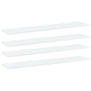 vidaXL Police za knjige 4 kom bijele 100x20x1,5 cm konstruirano drvo