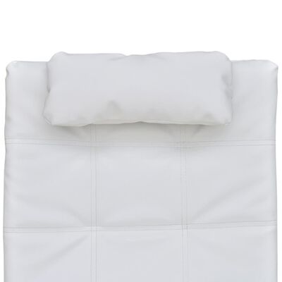 vidaXL Ležaj od umjetne kože sa jastukom bijeli