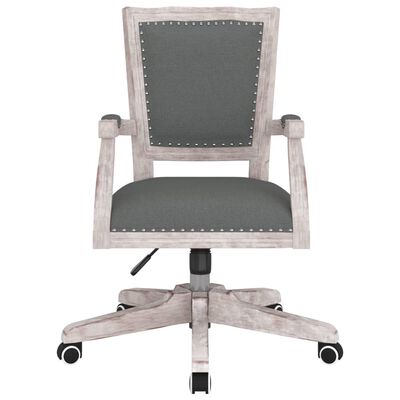 vidaXL Okretna uredska stolica od tkanine tamnosiva