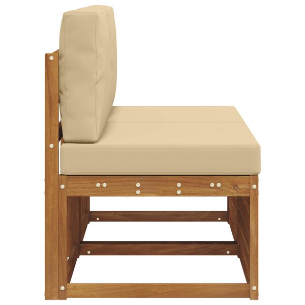 vidaXL 2 Komad Srednja sofa za van Čvrsto drvo akacije Prirodna