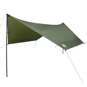 vidaXL Cerada za kampiranje maslinastozelena 438x376x212cm vodootporna