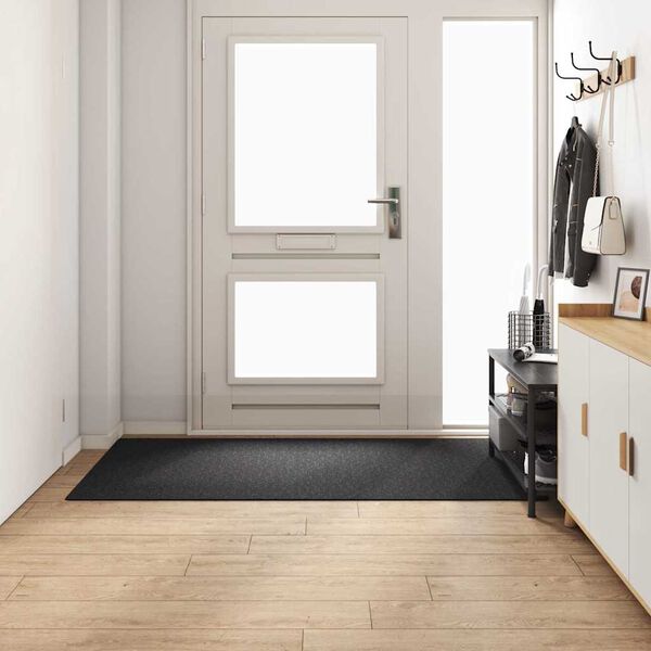 vidaXL Tepih trkač Tamno siva 100 x 200 cm 100% Polipropilen