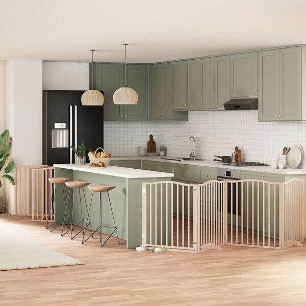 vidaXL Vrata za pse s vrata&scaron;cima 12 panela sklopiva 960 cm drvo topole