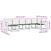 vidaXL Set vanjskih sofa 7 pcs Prirodna Čvrsto drvo akacije