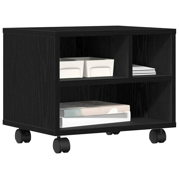 vidaXL Držač za printer Crni hrast 41 x 32 x 33.5 cm Konstruirano drvo