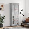 vidaXL Visoka komoda siva betona 69,5x34x180 cm od konstruiranog drva