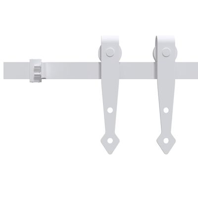 vidaXL Mini set za klizna vrata ormarića ugljični čelik bijeli 183 cm