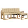 vidaXL Set vanjskih sofa 4 kom. Bijela i bež