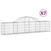 vidaXL Lučne gabionske ko&scaron;are 7 kom 200x30x40/60 cm pocinčano željezo