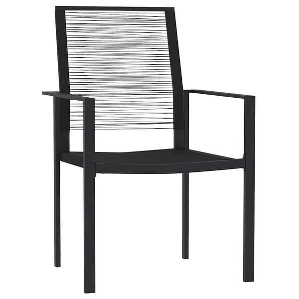 vidaXL 3-dijelni vrtni blagovaonski set crni