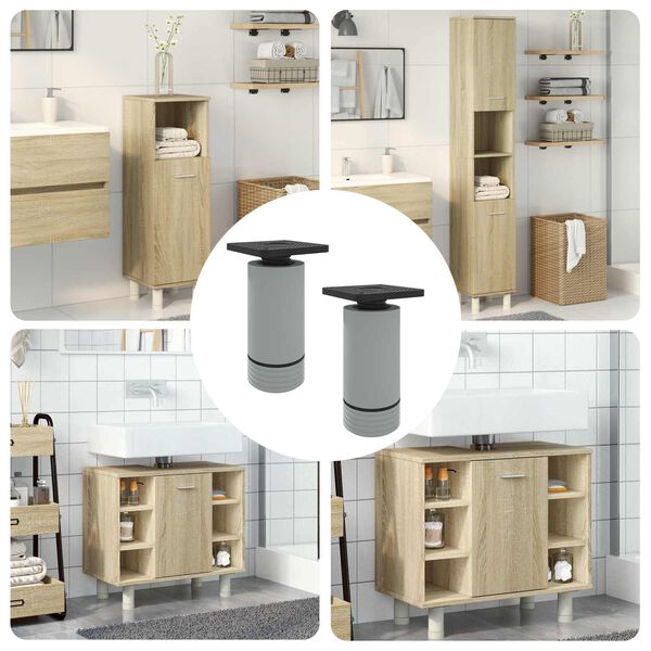 vidaXL Noge namje&scaron;taja Podesiva Bijelo PP