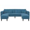 vidaXL Sofa 3 pcs Plava 250 x 188 x 76 cm Bar&scaron;un