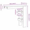 vidaXL Barski Stol za Zid s policom Crni hrast 102 x 45 x 103,5 cm