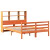 vidaXL Krevet s regalom za knjige bez madraca 150x200 cm masivno drvo