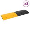 vidaXL Uspornik 3 kom žuto-crni 97 x 32,5 x 4 cm gumeni