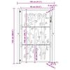 vidaXL Vrtna vrata 100x150 cm Corten čelik dizajn od bambusa