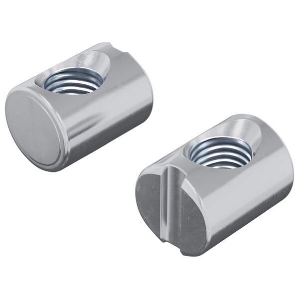 vidaXL Bačvaste matice 2 pcs Srebrno M6 x 13 mm (Promjer navoja x H)