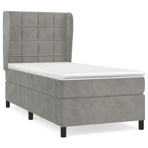 vidaXL Box spring krevet s madracem svjetlosivi 80 x 200 cm bar&scaron;unasti
