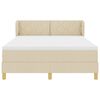 vidaXL Krevet s opruga kutije s madracem Krema 160 x 200 cm tkanina