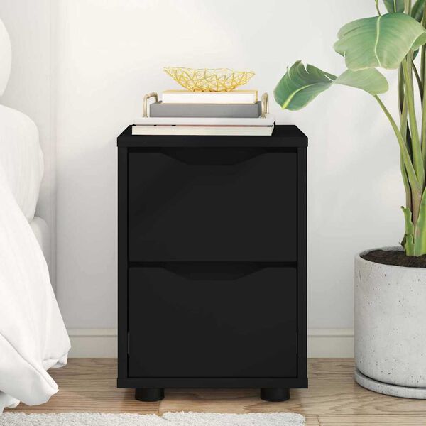 vidaXL Noćni ormarić Crna 30,5 x 30 x 43 cm Konstruirano drvo