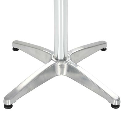 vidaXL Vrtni stol srebrni 80 x 70 cm aluminijski