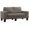 vidaXL Sofa Sivo-smeđa Dvosjedi tkanina