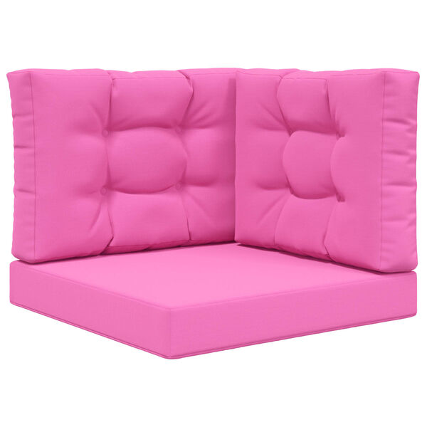 vidaXL Jastuk za vanjsku sofU 3 pcs Ružičasta Poliester