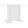 vidaXL Blagovaonski stol bijeli 110 x 60 x 75 cm konstruirano drvo
