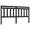 vidaXL Uzglavlje za krevet crno 186 x 4 x 100 cm od masivne borovine