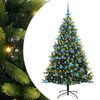 vidaXL Umjetno savitljivo božićno drvce s 300 LED dioda Zelena 180 cm