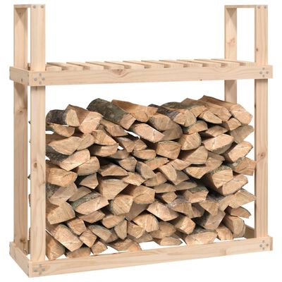 vidaXL Stalak za drva za ogrjev 110 x 35 x 108,5 od masivne borovine