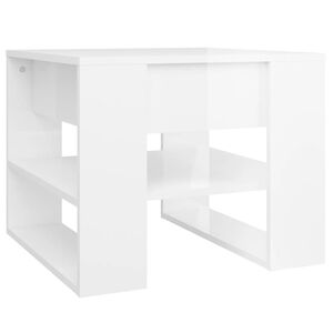 vidaXL Stolić za kavu sjajni bijeli 55,5x55x45 cm konstruirano drvo