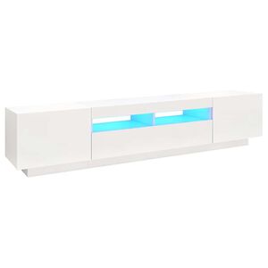 vidaXL TV ormarić s LED svjetlima bijeli 200 x 35 x 40 cm