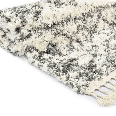 vidaXL Čupavi berberski tepih PP bež i boja pijeska 160 x 230 cm