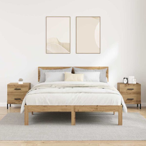 vidaXL Noćni ormar s ladicama 2 pcs Umjetnički hrast 40 x 35 x 47,5 cm