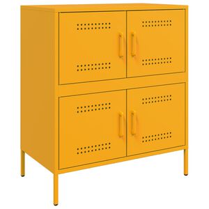 vidaXL Komoda boja senfa 68 x 39 x 79 cm čelični