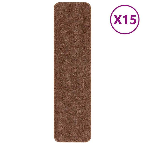 vidaXL Podloge protiv klizanja za stepenice 15 pcs Žuta 75 x 20 cm PP