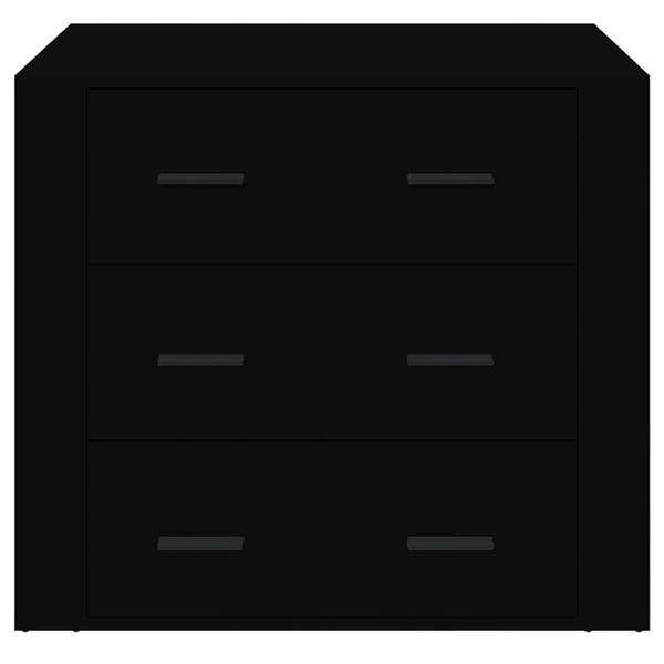 vidaXL Komoda crna 80 x 33 x 70 cm od konstruiranog drva