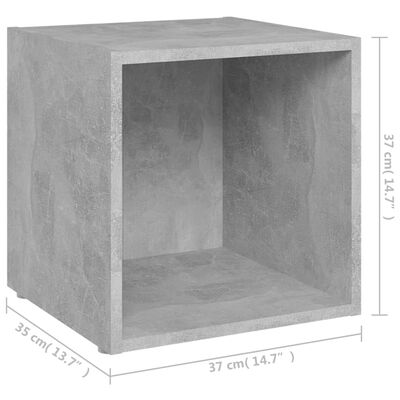 vidaXL TV ormarići 4 kom siva boja betona 37 x 35 x 37 cm od iverice