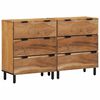 vidaXL Set komoda 2 kom. 120 x 33 x 75 cm Čvrsto drvo akacije
