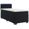 vidaXL Krevet s box springom, madracem i LED-om Crna 80 x 200 cm