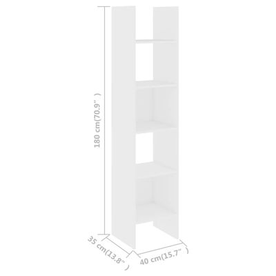 vidaXL Ormarić za knjige bijeli 40 x 35 x 180 cm konstruirano drvo