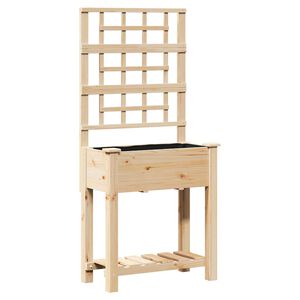 vidaXL Vrtna saksija Bež 71 x 38 x 152 cm Čvrsto drvo jele
