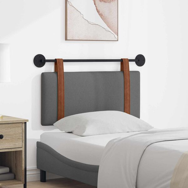 vidaXL Držeće uzglavlje Zidne Tamno siva 90 x 55 x 5 cm Antikni PU